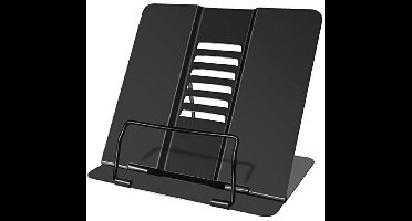 Opvouwbare Metalen Boekenstandaard met Verstelbare Hoeken - Multifunctionele Leesstandaard voor Kookboeken, Recepten, en Tablets