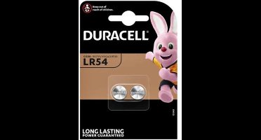 Duracell Knoopcelbatterijen LR54 - 2 x 2 stuks - Voordeelverpakking