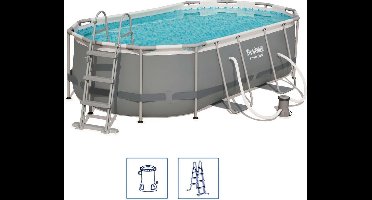 Bestway Power Steel Zwembadset ovaal 427x250x100 cm 56620