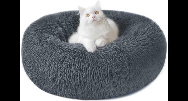 Hondenbed Kattenbed Fluffy Rond Gemaakt van Pluche - Donut Knuffelbaar Hondenkussen Hondenmand Wasbaar S/M/L/XL/XXL voor Kleine, Middelgrote en Grote Honden, Katten en Andere Huisdieren