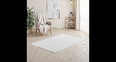 Homestyle4u Tapijt - 160x230 cm - Vloerbedekking - Wasbaar - Antislip - Zacht - Grijs