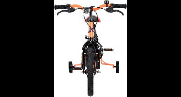 Volare Strike Kinderfiets - Jongens - 14 inch - Zwart Oranje - Twee handremmen
