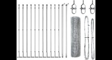 vidaXL - Hekpaal. - Zilverkleurig