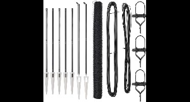 vidaXL - Hekpaal. - Grijs