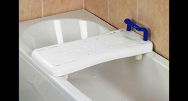 Badplank met gekleurde blauwe handgreep - 70 x 35 cm - Adhome