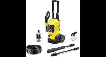 Kärcher K 4 FJ hogedrukreiniger - 130 bar - 420 l/u - 30 m²/u - Incl. Foam Jet - Geschikt voor oa. auto - fietsen - terras - motoren - schutting en tuinset