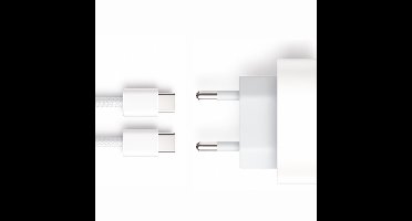 USB C Kabel met 35W USB C Adapter - USB C naar USB C - Snellader - USB C Oplader - 1 Meter USB Kabel - Gevlochten Kabel