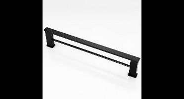 YOZHIQU Handdoekrek - Opbergrek - Zelfklevende handdoekrek - Parallelle stangen - 40 cm - Zwart