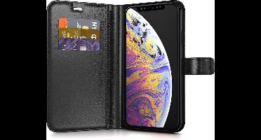 BeHello iPhone XS Max Hoesje - Gel Wallet Case Met Ruimte Voor 3 Pasjes - Zwart