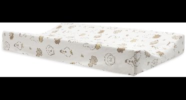 Jollein Aankleedkussenhoes - 50x70 cm - Cloudy Rib - Miffy Family Farm