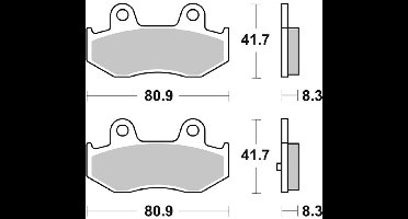 Plaquette de frein SBS pour Scooter Suzuki 400 Burgman 1999 à 2002 781LF Neuf
