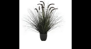 Kunstplant Kamgras in Pot Zwart - 90 cm