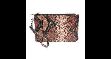 Zebra Natural Bags Clutch/avondtasje - Dames Tas - Roze slangenprint