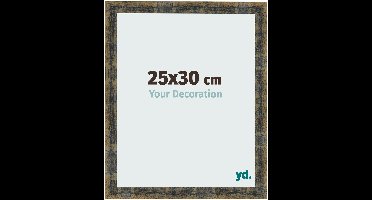 Your Decoration - Fotolijst 25x30 cm - MDF - Blauw Goud Gemeleerd - Pisa