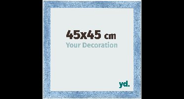 Your Decoration - Fotolijst 45x45 cm - MDF - Helder Blauw Geveegd - Pisa