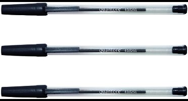 Balpen Quantore Stick zwart medium (alternatief) - 50 stuks