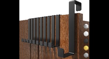 4smile Deurhaken om op te hangen - set van 10, kleur zwart - solide kapstok deur voor het hele huis, flexibele haken om op te hangen, belastbare deurhakenlijst, universele deurkapstok