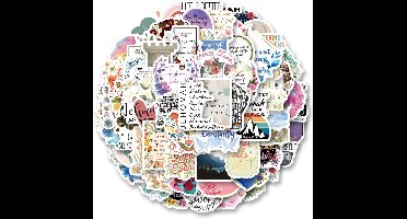 Stickerpakket voor waterflessen, laptops en meer - 69 esthetische vinyl waterdichte stickers