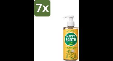 Happy Earth – Handzeep – 100% Natuurlijk Jasmine Ho Wood – 300 ml - Bulkverpakking - 7 stuks