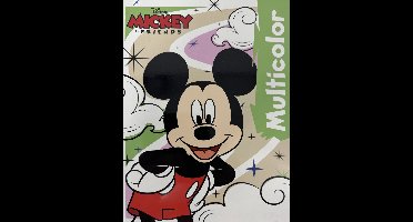 MultiColor - Disney Minnie Mouse Kleurboek - Groene Banner - 32 Pagina's - 17 Kleurplaten en 17 Voorbeelden - Geschikt voor Kleurpotloden en Wasco