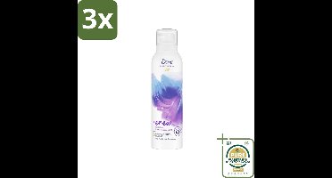 3 x Dove Douche- & Scheerschuim - Bath Therapy - Renew - Violet & Hibiscus - 200 ml - Grootverpakking - Douche En Scheerschuim - Huidverzorging - Huidversterking - Pro-peptide - Huidvernieuwende Schuim