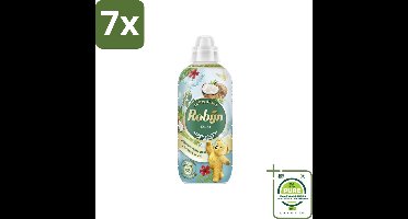 7 x Robijn – Wasverzachter – Kokos Sensation – 765 ml - Grootverpakking - Wasverzachter Kokos - Wasverzachter Tropisch - Wasverzachter Fris - Wasverzachter Voor Textiel - Wasverzachter Voor Beddengoed