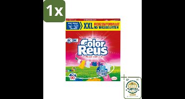 1 x Color Reus - Waspoeder - Gekleurde Was - 90 Wasbeurten- Kleurbescherming Waspoeder - Gekleurde Was - Vlekverwijdering Waspoeder - Waspoeder Voor Gekleurde Kleding - Frisse Geur Waspoeder