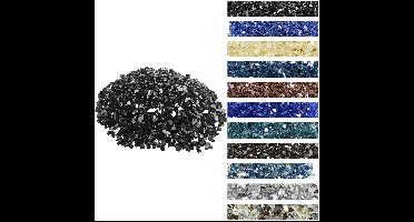 VEVOR Vuurglas 4,5 KG Glazen Stenen 12,7MM Haardglas Glazen Stenen Decoratieve Stenen Zwart