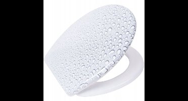 Duroplast WC-glas met artistiek design en soft-close-functie