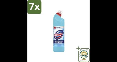 7 x Glorix Bleek Eucalyptus 750 ml - Grootverpakking - Toiletreiniger - Hygiëne - Bleek - Eucalyptus - Kalkaanslag