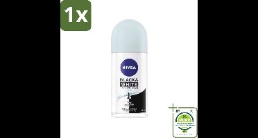1 x Nivea - Deodorant - Roller - Black & White Invisible Fresh - 50 ml - NIVEA Deodorant - Anti-transpirant - 48 Uur Bescherming - Invisible Fresh - Witte Strepen