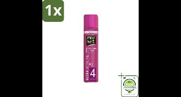 1 x Proset - Haarspray - Ultra Sterk - 48 uur Werking - 250 ml - Haarspray - Ultra Sterk - Langdurige Fixatie - 48 Uur - Haar Bescherming