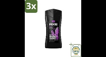 3 x Axe - 3-in-1 Douchegel - Excite - Douchegel - Crisp Coconut & Black pepper - 100% Plantaardig - 250 ml - Grootverpakking - Axe Excite Douchegel - Douchegel - Geur - Kokosnoot En Zwarte Peper - 100% Prebiotica