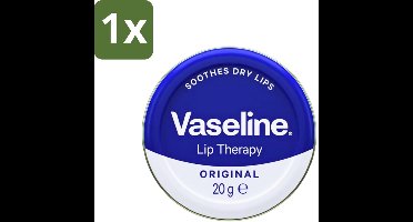 1 x Vaseline - Original - Lip Therapy - Beschermend - 20 g - Lippenbalsem - Lippenbescherming - Vocht Vasthouden - Droge Lippen Verzachten - Uitdroging Voorkomen