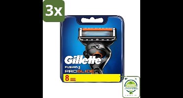 3 x Gillette - Fusion 5 ProGlide - Precisie en comfort - 8 Navulscheermesjes - Grootverpakking - Scheermesjes - Scheermesjes Gillette - Fusion 5 - ProGlide - Scheermesjes Navulling