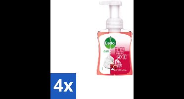 4 x Dettol - Foam Handzeep - Rozen & Kersenbloesem - Zacht Mouse - 250 ml - Antibacteriële Handzeep - Schuimende Handzeep - Rozen Geur - Kersenbloesem Geur - Zachte Handzeep