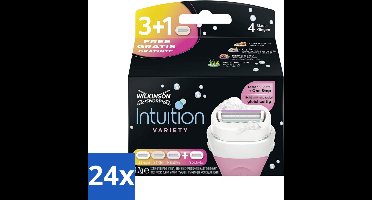 Wilkinson Sword - Navulmesjes - Intuition 2-in-1 Variety - Diverse Gevoelige Huidtypes - 4 mesjes - Voordeelverpakking - 24 stuks
