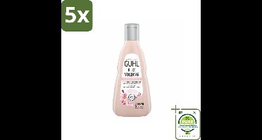 5 x Guhl - Shampoo - Rijke Voeding - 250 ml - Grootverpakking - Droog Haar Shampoo - Voedende Shampoo - Shampoo Voor Droog Haar - Amandelolie Shampoo - Kersenbloesem Shampoo