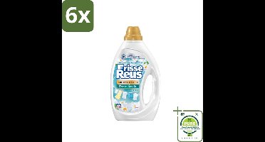 Frisse Reus - Vloeibaar Wasmiddel - Lotus - Witte Was - 19 Wasbeurten - Voordeelverpakking - 6 stuks - Wasmiddel - Waspoeder