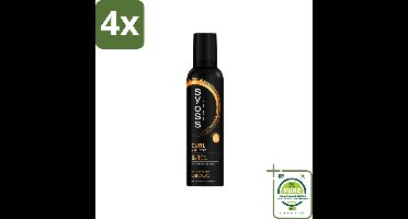 Syoss - Curl - Haarmousse - Anti-Pluis & Bounce - 250 ml - Voordeelverpakking - 4 stuks - Krullen mousse - Haar mousse