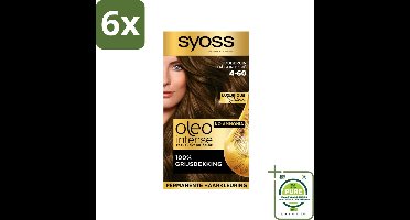 Syoss Oleo Intense - Haarverf - 4-60 - Goudbruin - 115ml x 6