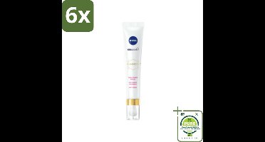 NIVEA - Oogcrème - CELLular LUMINOUS630 - Tegen donkere kringen, wallen & rimpels - Voor alle huidtypen - Met Hyaluronzuur & Cafeïne - 15 ml - Voordeelverpakking - 6 stuks - NIVEA oogcreme - Oogcontourcrème