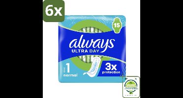 Always - Maandverband - Normal - 15 Maandverband - Voordeelverpakking - 6 stuks - Maandverband - Maandverband Always