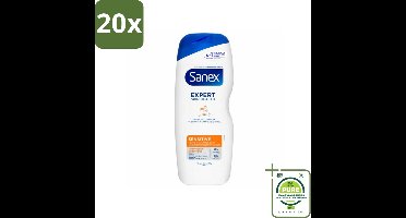20 x Sanex - Douchegel - Dermo Sensitive - Voor Gevoelige Huid - 600 ml - Grootverpakking - Douchegel - Gevoelige Huid - Sanex Dermo Sensitive - Lactoserum - Huidverzorging