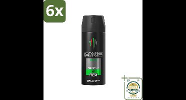 AXE - Deodorant Spray - Africa - Sinaasappel & Sandelhout - Verzorgend - 150 ml - Voordeelverpakking - 6 stuks - Sinaasappel geur - Sandelhout geur