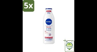 5 x NIVEA – Bodylotion – Repair & Care – 250 ml - Grootverpakking - Droge Huid Verzorging - Huidbarrière Versterken - Hydraterende Bodylotion - Jeuk Verlichten - Vochtverlies Voorkomen