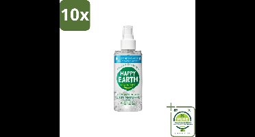 10 x Happy Earth – Deodorant Just-Add-Water Spray – 100% Natuurlijk Unscented – 100 ml - Grootverpakking - Natuurlijke Deodorant - Geurloze Deodorant - Aluinsteen Deodorant - Duurzame Deodorant - Waterdeodorant