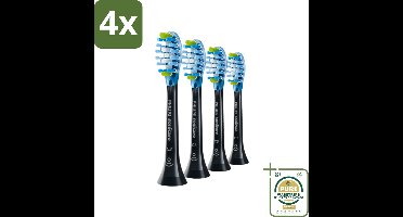 Philips Sonicare - Opzetborstels - C3 Premium Plaque Defense - Grondige Reiniging - 4 opzetborstels - HX9044/33 - Voordeelverpakking - 4 stuks - Philips Sonicare - Tandenborstel opzetborstel