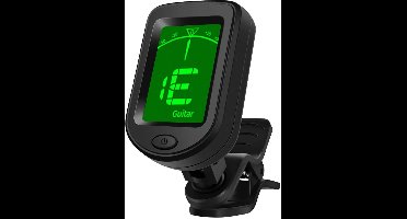 T-02 Clip-on Digitale Tuner Serie - Stemapparaat voor Snaarinstrumenten - Standaardscherm - Zwart