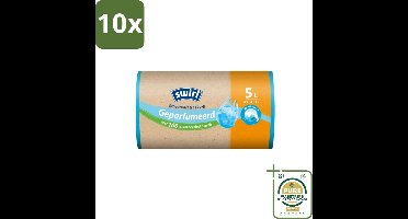 10 x Swirl – Pedaalemmerzakken – Geparfumeerd Ocean Fresh – 5 L – 45 zakken - Grootverpakking - Koffie - Koffiezetapparaat - Koffiezetapparaat